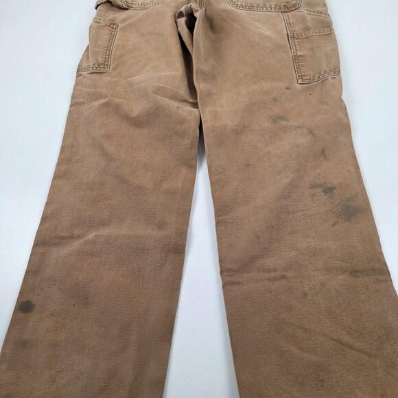 Carhartt Pants Mens 33x36 Brown B11 Duck Dungaree Loose Fit Work Carpenter - Picture 4 of 16